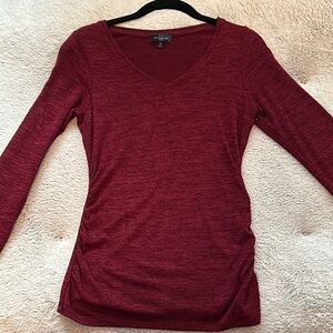 Women's Red Long Sleeve Top